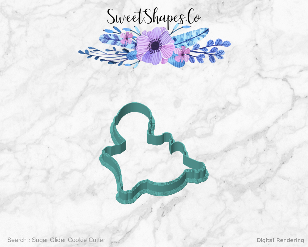 Sugar Glider Cookie Cutter — front view