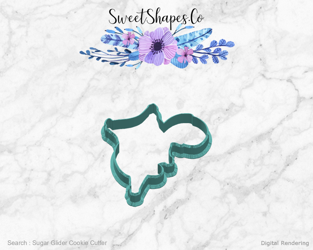 Sugar Glider Cookie Cutter — right view