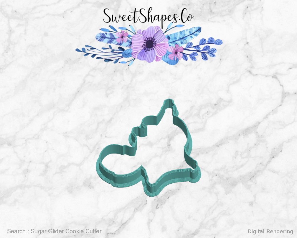 Sugar Glider Cookie Cutter — left view