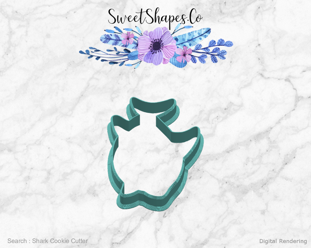 Shark Cookie Cutter — right view