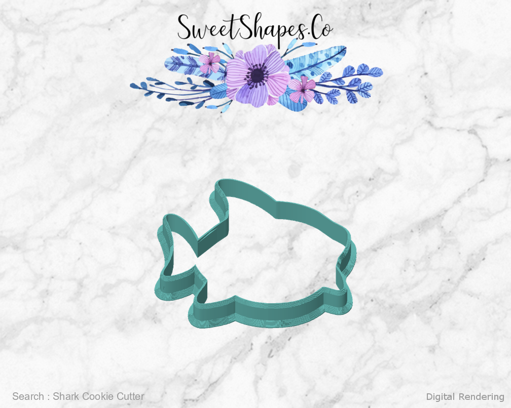 Shark Cookie Cutter — front view