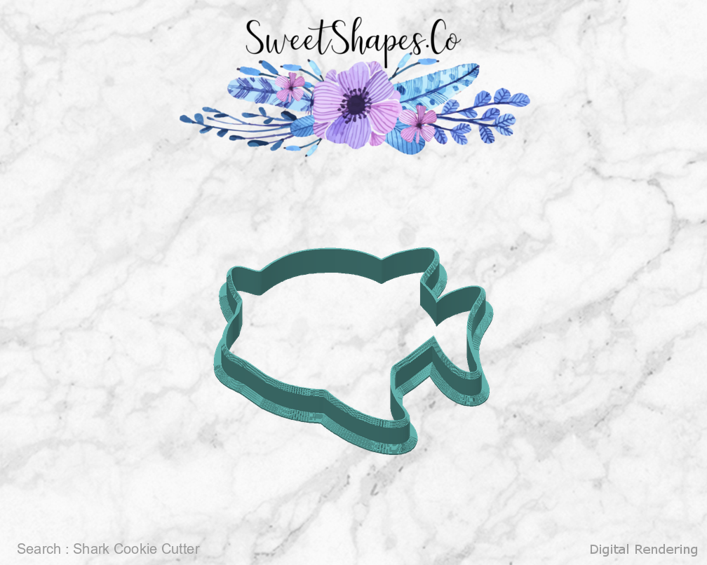 Shark Cookie Cutter — back view