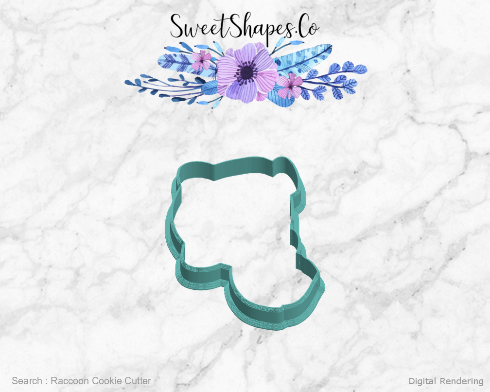 Raccoon Cookie Cutter — left view