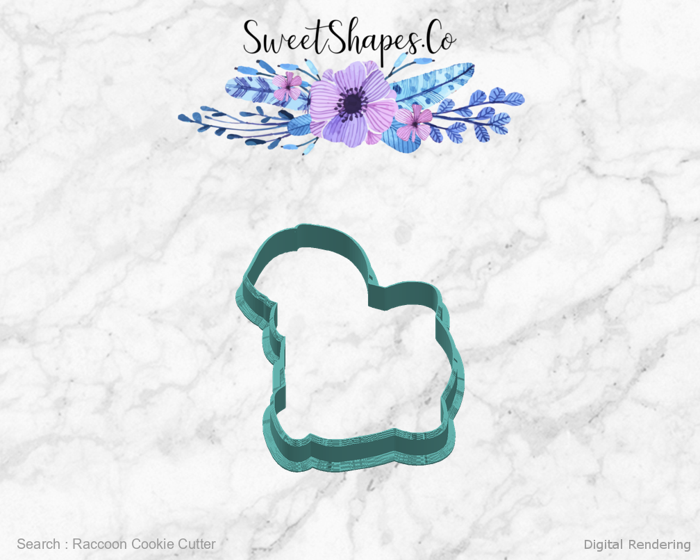 Raccoon Cookie Cutter — right view