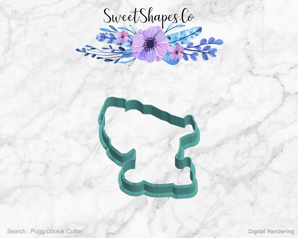 Pugg Cookie Cutter — left view