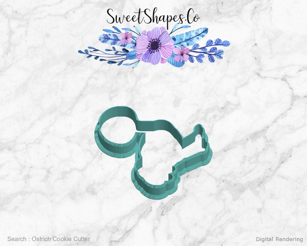 Ostrich Cookie Cutter — left view