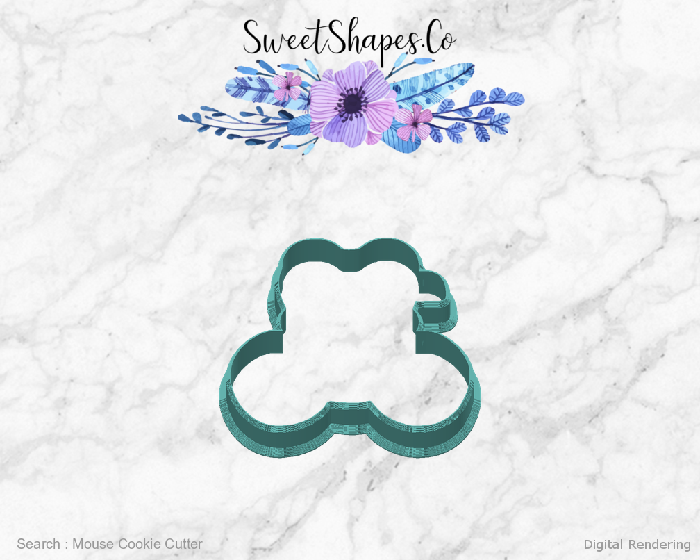 Mouse Cookie Cutter — back view