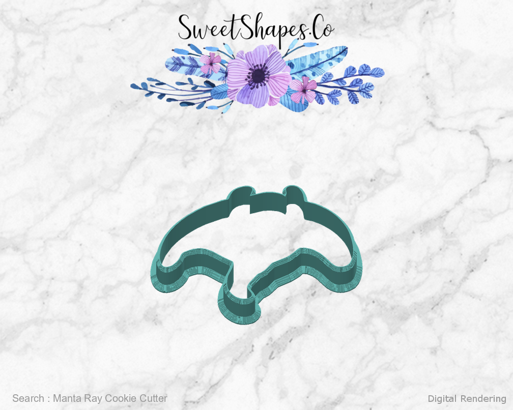 Manta Ray Cookie Cutter — back view