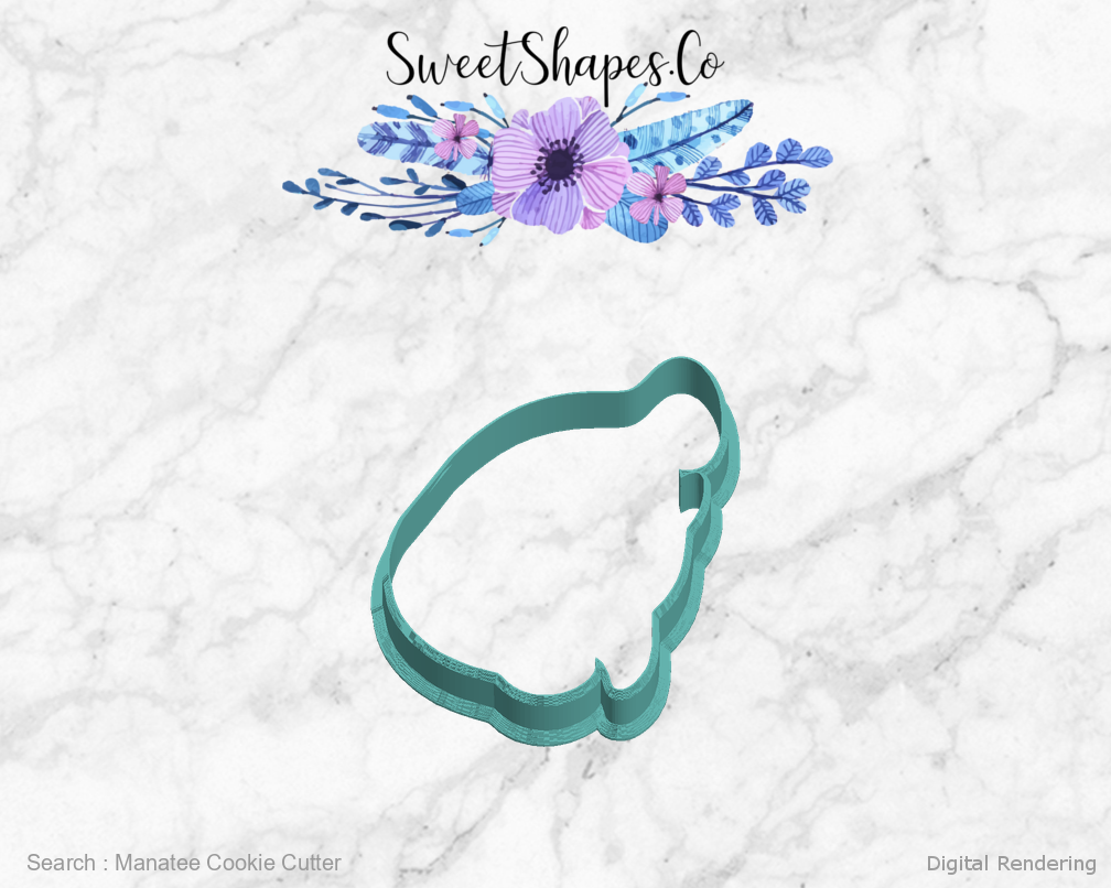 Manatee Cookie Cutter — left view