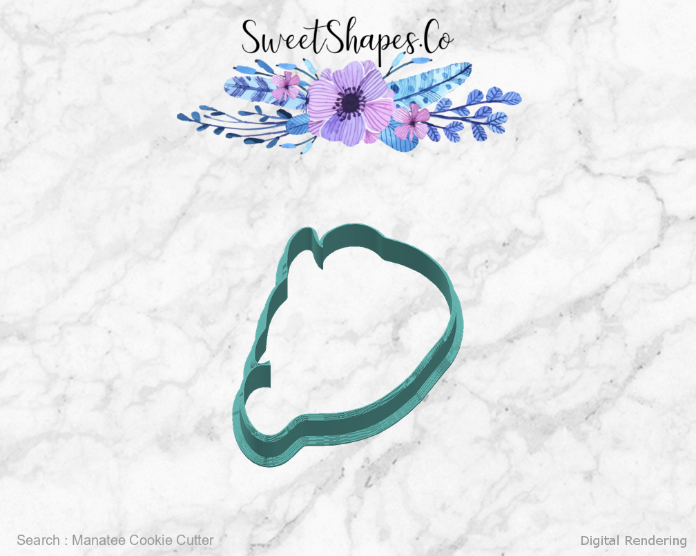 Manatee Cookie Cutter — right view