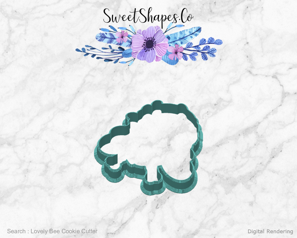 Lovely Bee Cookie Cutter — back view