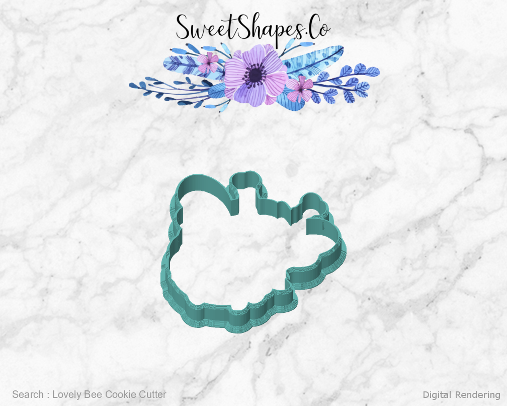 Lovely Bee Cookie Cutter — front view