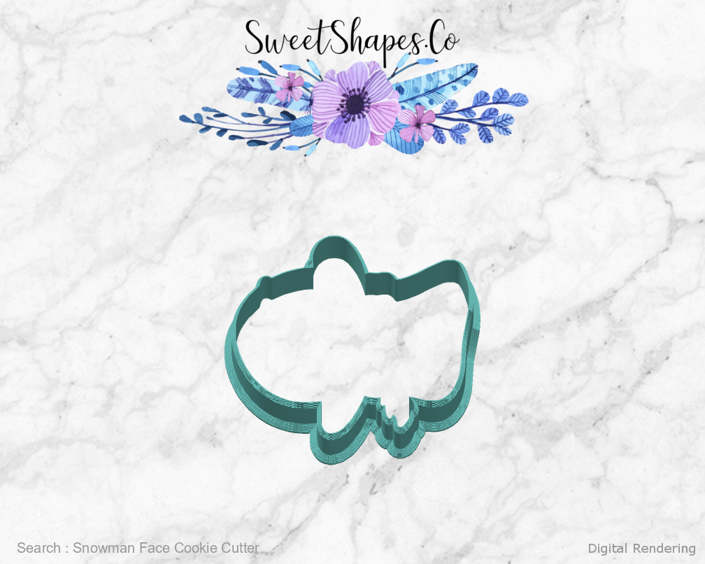 Snowman Face Cookie Cutter — right view