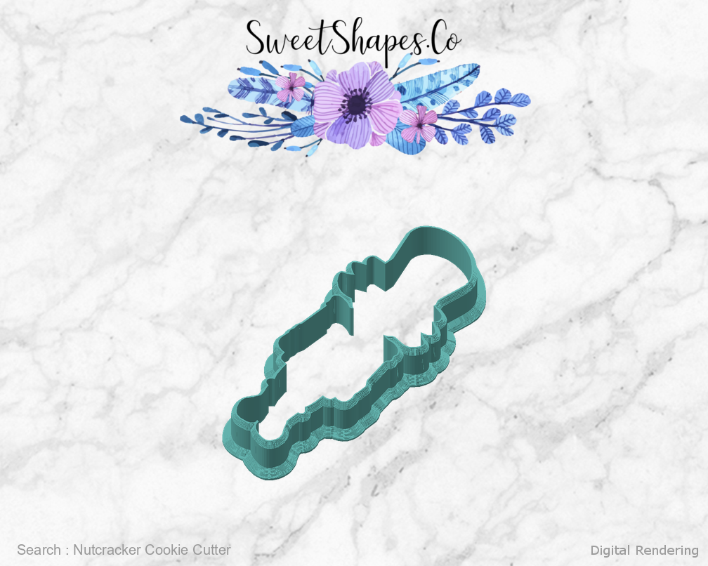 Nutcracker Cookie Cutter — angled front view