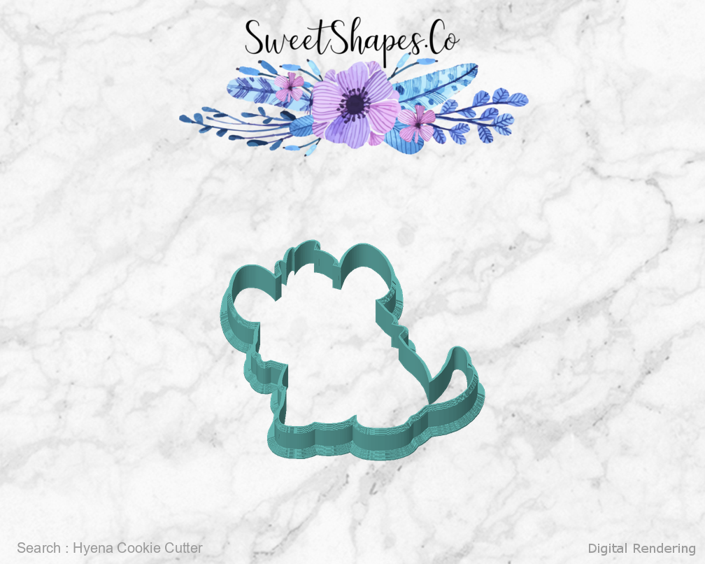 Hyena Cookie Cutter — front view