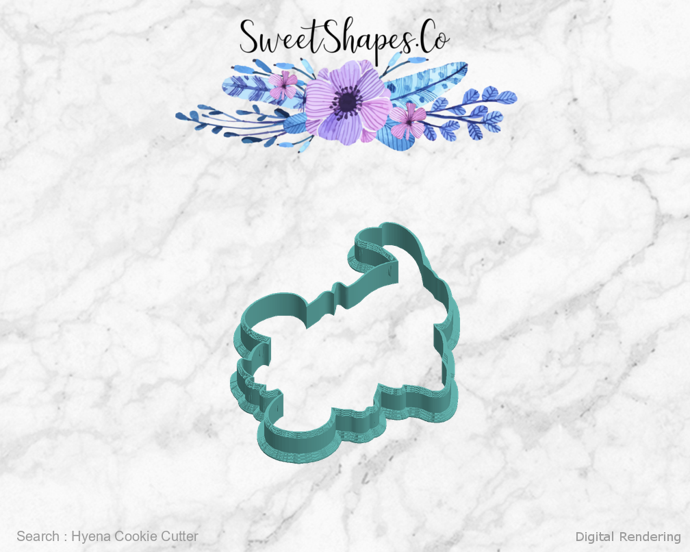 Hyena Cookie Cutter — left view