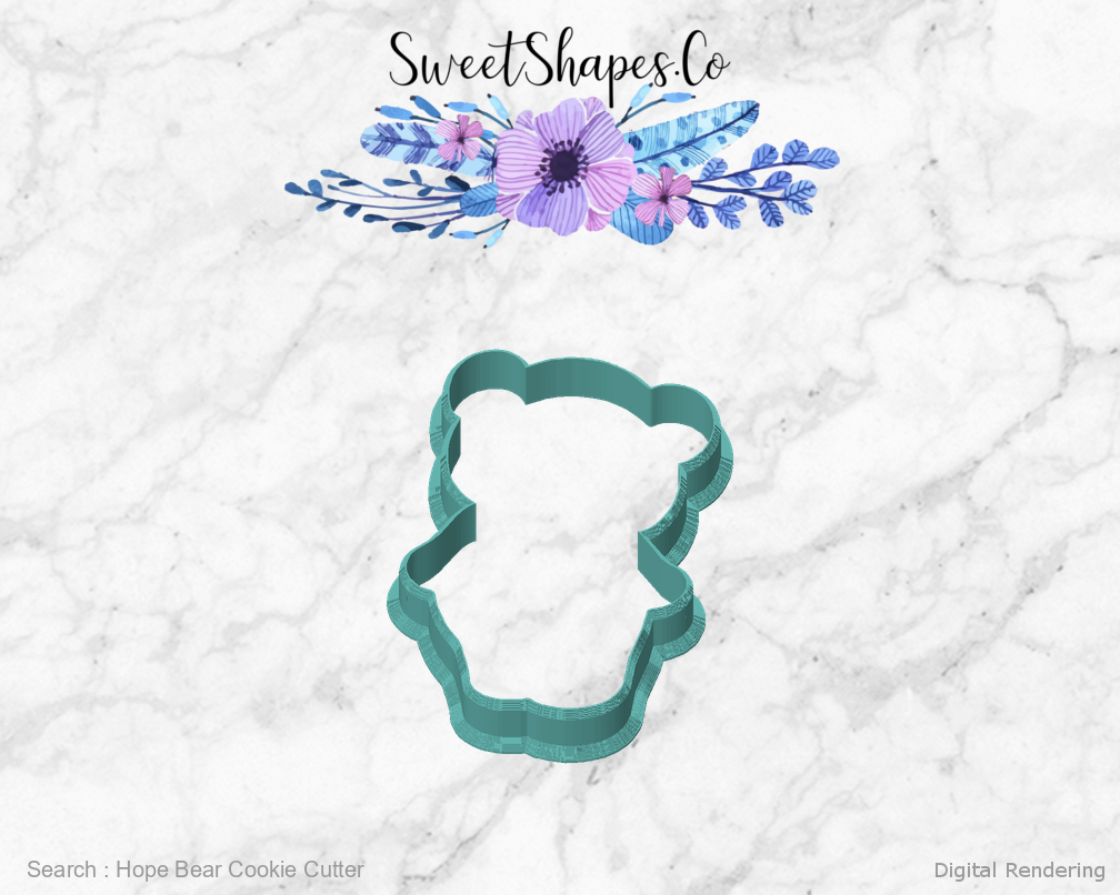 Hope Bear Cookie Cutter — front view