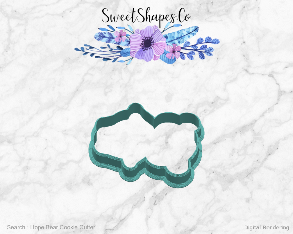 Hope Bear Cookie Cutter — right view