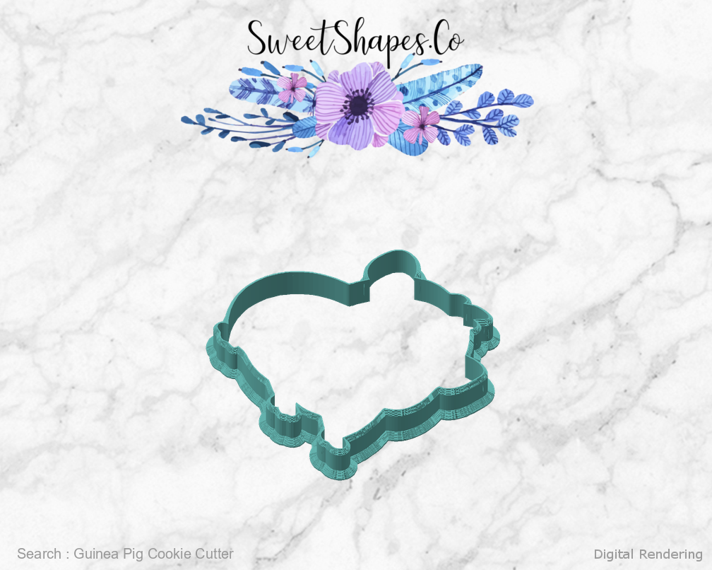 Guinea Pig Cookie Cutter — angled front view