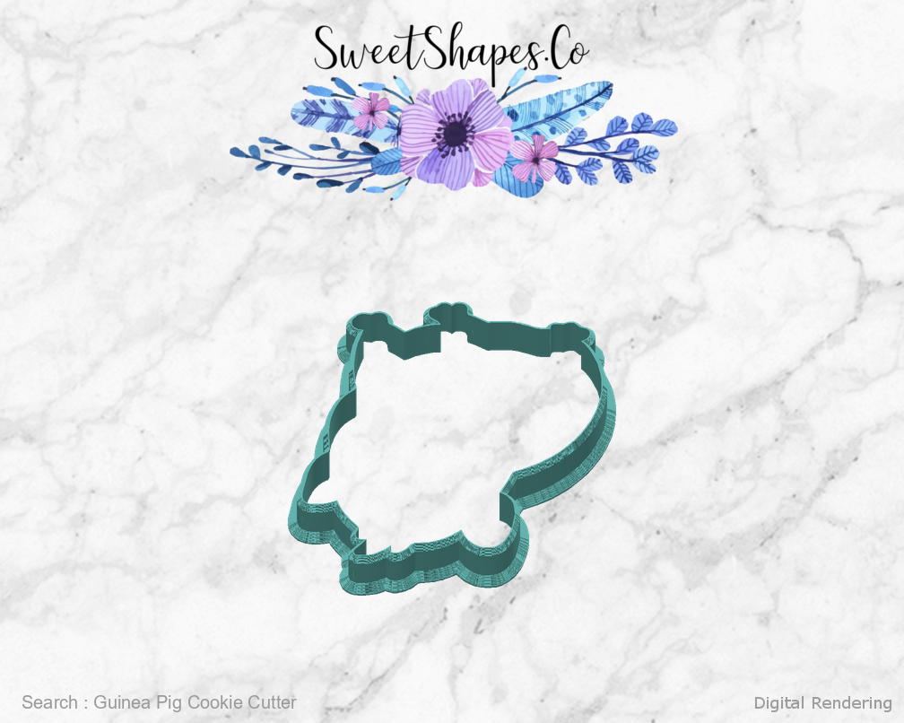 Guinea Pig Cookie Cutter — back view