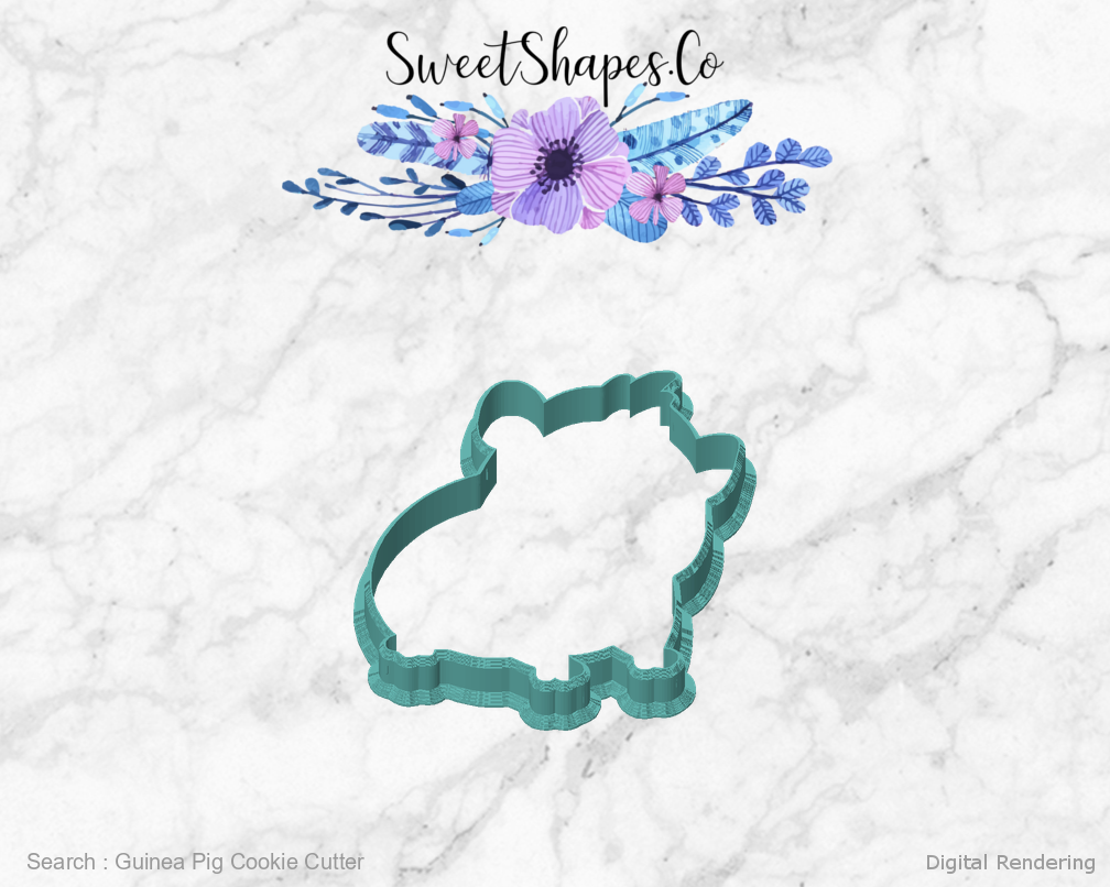 Guinea Pig Cookie Cutter — front view