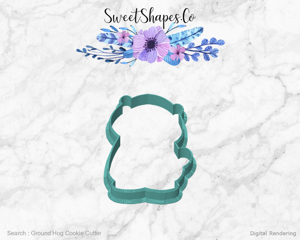 Ground Hog Cookie Cutter — front view