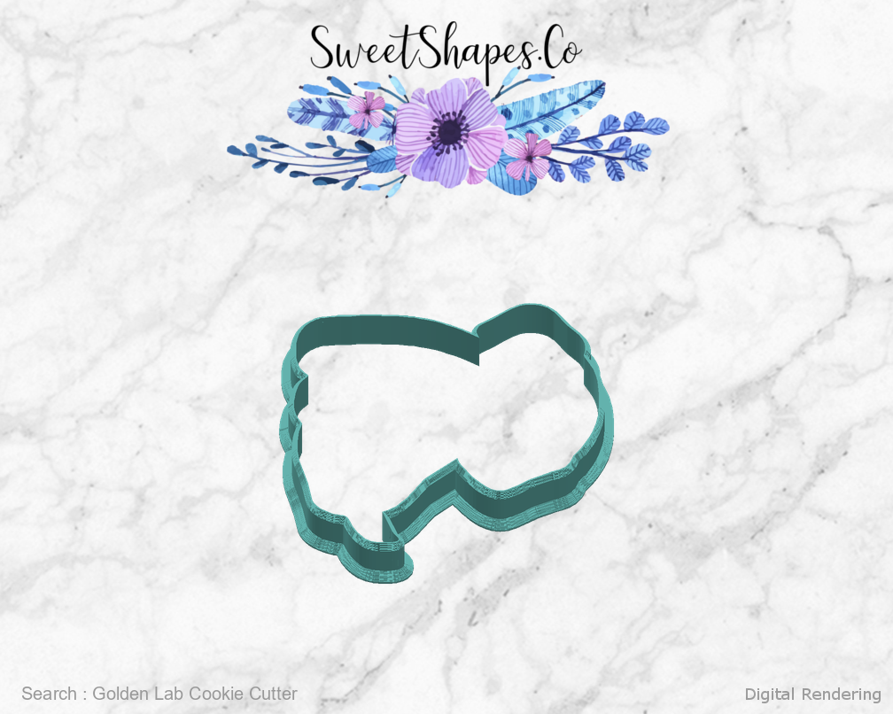 Golden Lab Cookie Cutter — right view