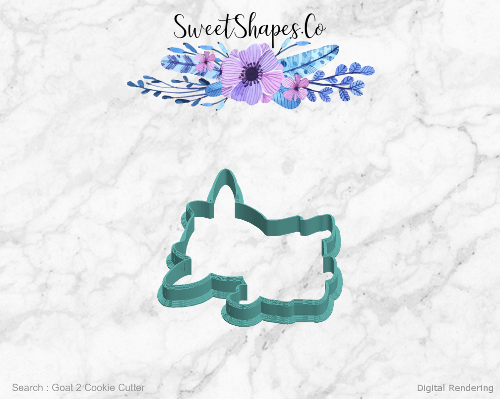 Goat 2 Cookie Cutter — left view