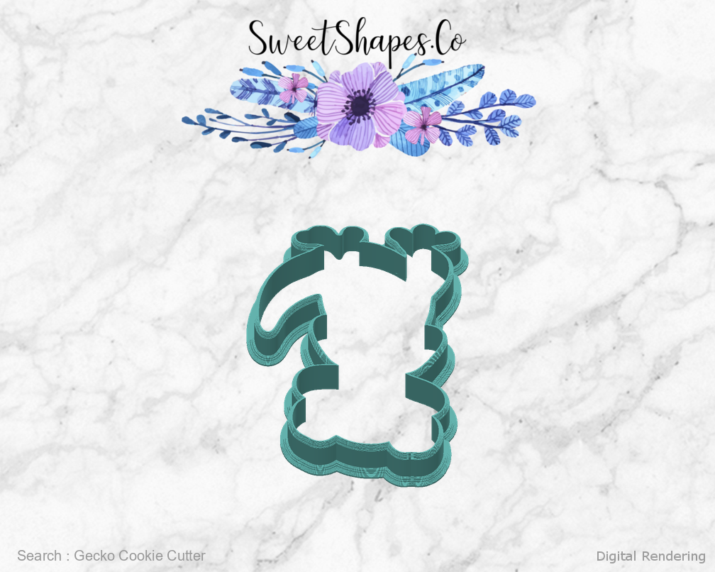 Gecko Cookie Cutter — back view