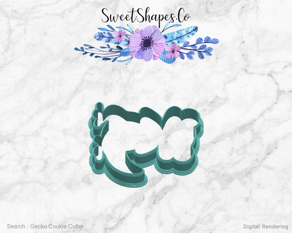 Gecko Cookie Cutter — right view