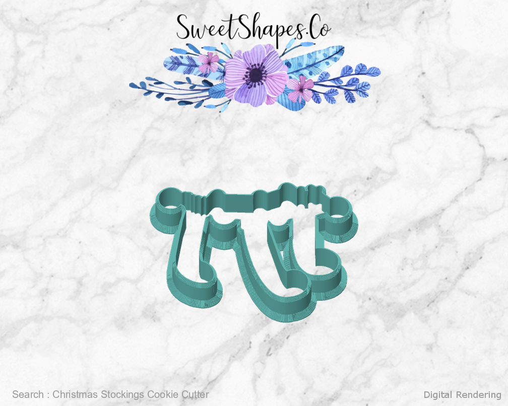 Christmas Stockings Cookie Cutter — front view