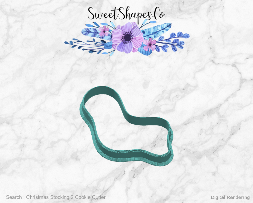 Christmas Stocking 2 Cookie Cutter — right view