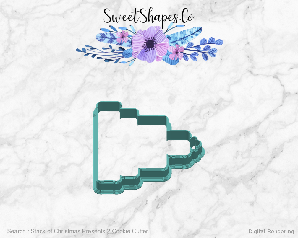Stack of Christmas Presents 2 Cookie Cutter — right view