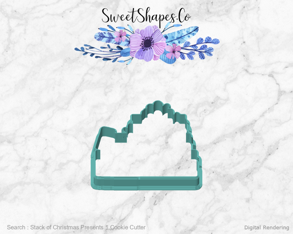 Stack of Christmas Presents 1 Cookie Cutter — front view