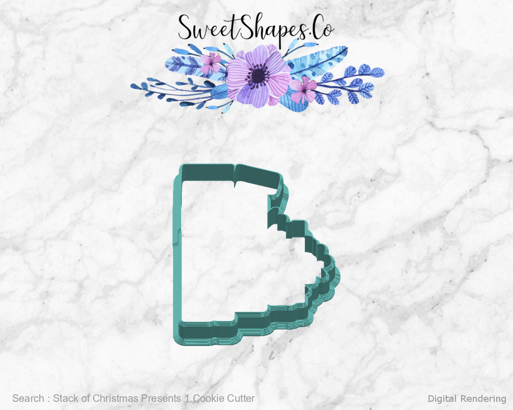 Stack of Christmas Presents 1 Cookie Cutter — right view