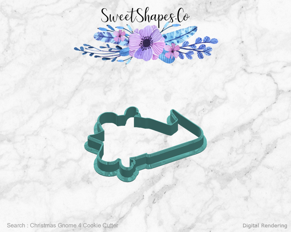 Christmas Gnome 4 Cookie Cutter — right view