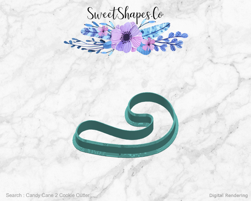 Candy Cane 2 Cookie Cutter — right view