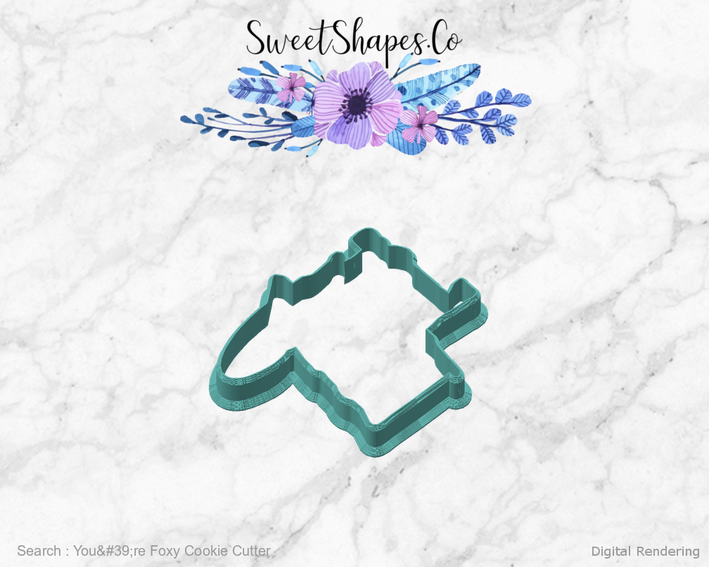 You're Foxy Cookie Cutter — angled front view