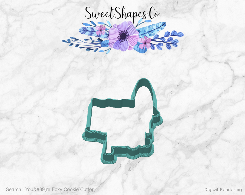 You're Foxy Cookie Cutter — back view