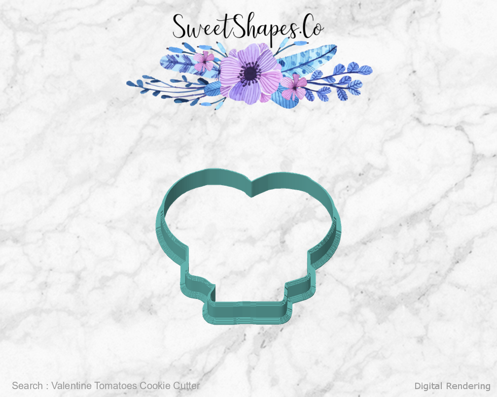 Valentine Tomatoes Cookie Cutter — front view