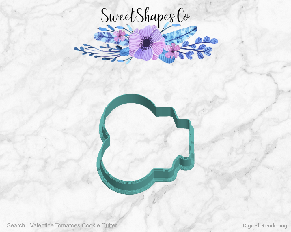 Valentine Tomatoes Cookie Cutter — left view