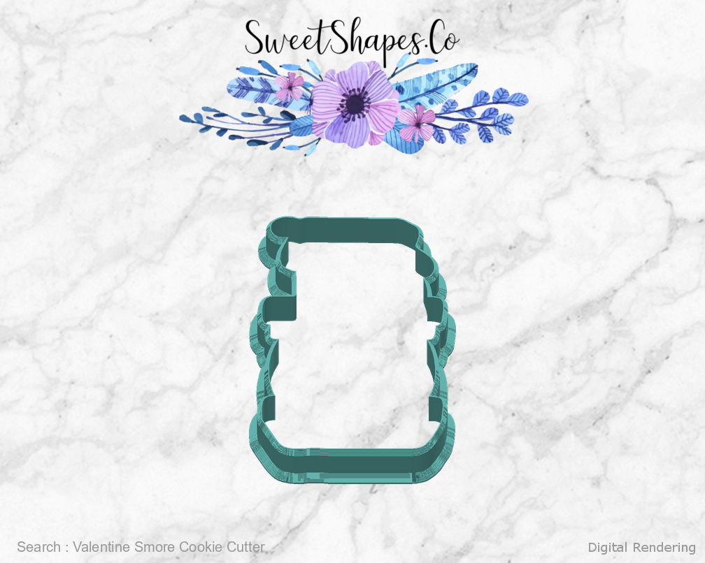 Valentine Smore Cookie Cutter — back view