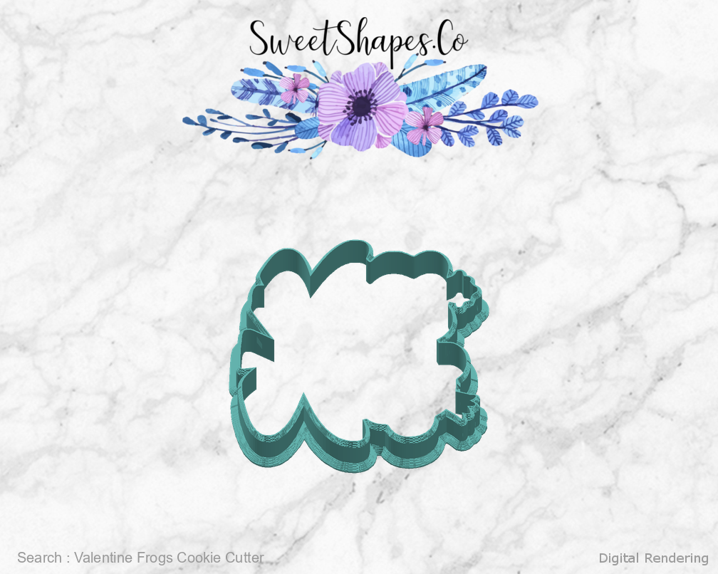 Valentine Frogs Cookie Cutter — right view