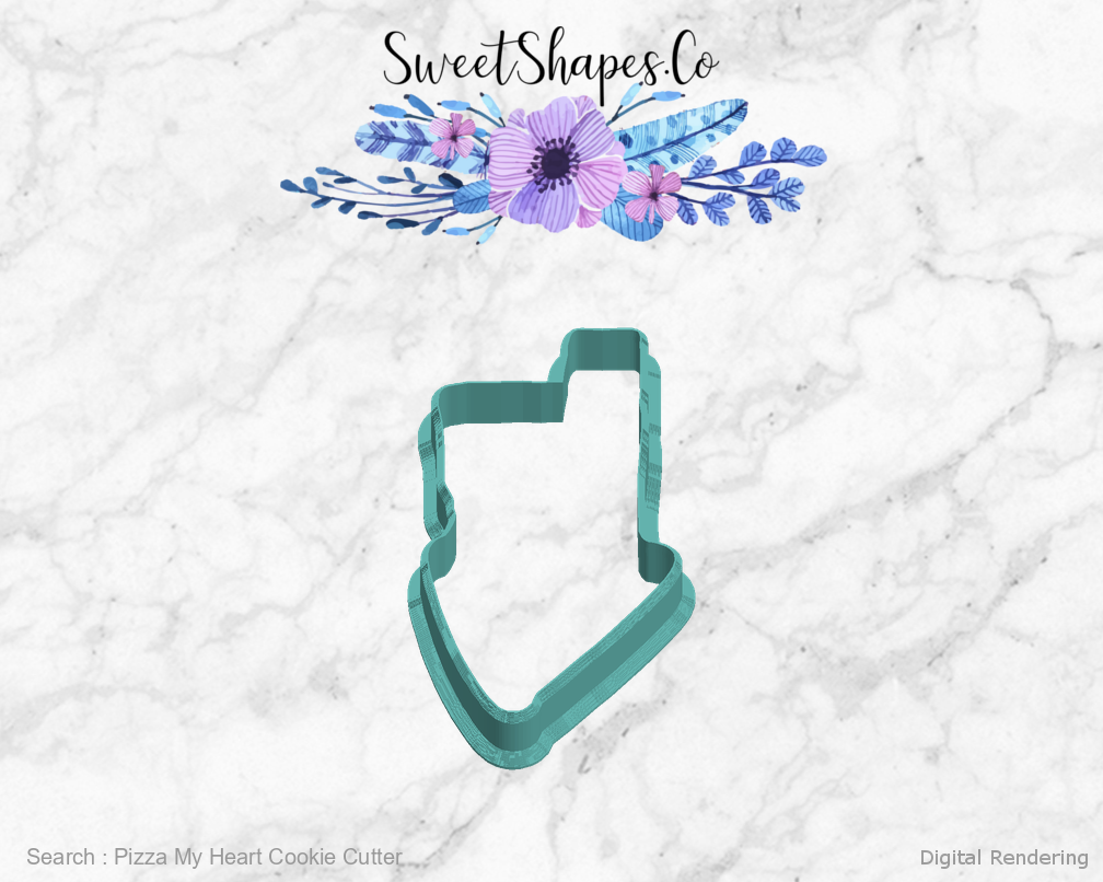 Pizza My Heart Cookie Cutter — left view