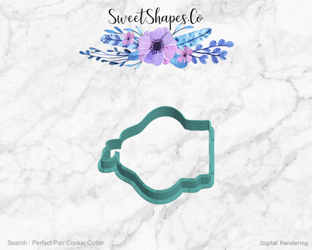 Perfect Pair Cookie Cutter — left view