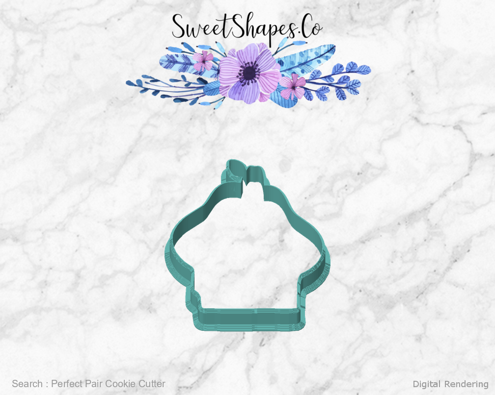 Perfect Pair Cookie Cutter — front view