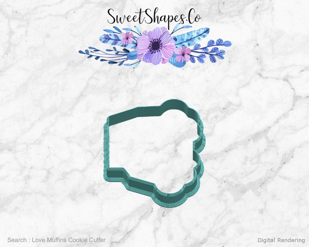 Love Muffins Cookie Cutter — right view