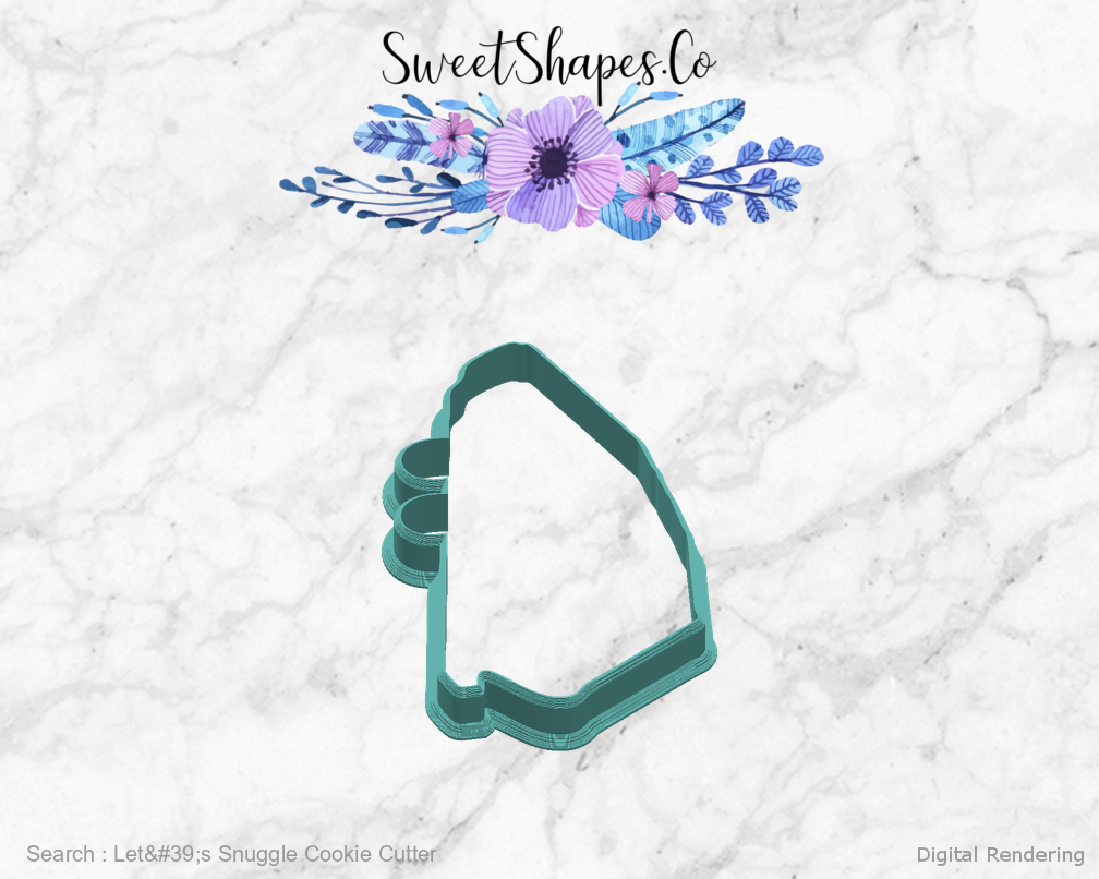 Let's Snuggle Cookie Cutter — right view
