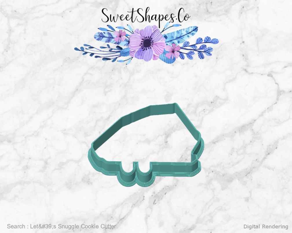 Let's Snuggle Cookie Cutter — front view