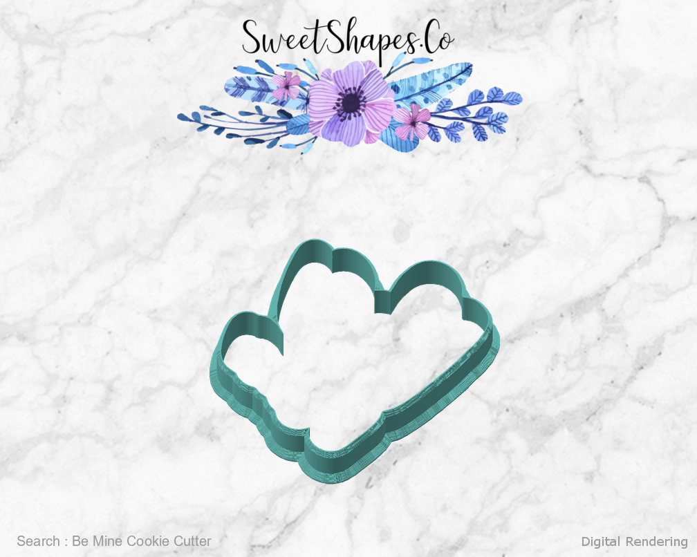 Be Mine Cookie Cutter — angled front view